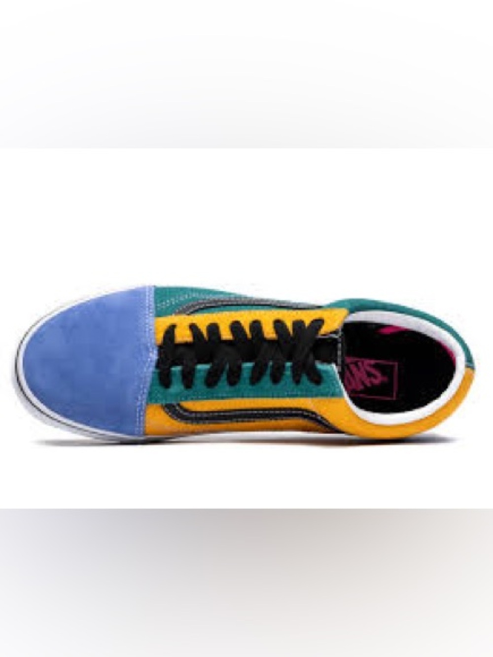 Vans Low-Top Sneaker in Blue, Green & Yellow